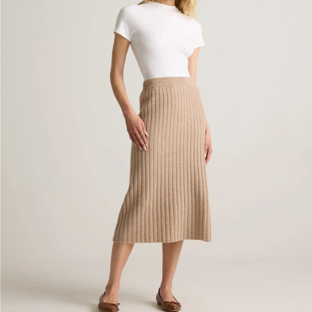 Mongolian Cashmere Midi Skirt